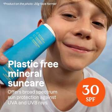 ATTITUDE Mineral Sunscreen Stick for Kids, SPF 30, EWG Verified, Plastic-Free, Broad Spectrum UVA/UV...