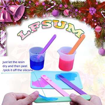 Resin Mixer,Silicone Measurings Cups for Resin Epoxy Mixer for Minimizing Bubbles, Epoxy Resin Mixer...