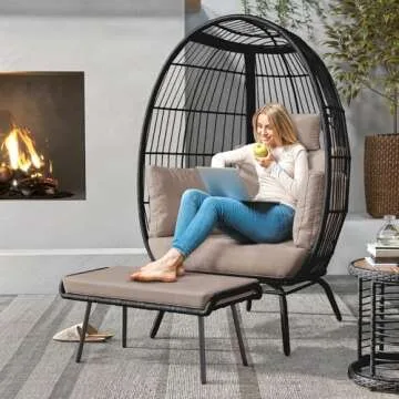 YITAHOME Egg Chair with Ottoman for Ultimate Comfort