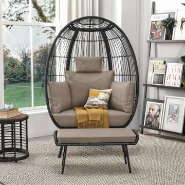 YITAHOME Egg Chair with Ottoman for Ultimate Comfort