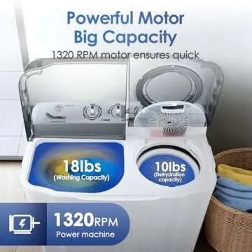 Anypro Portable Clothes Washing Machine 28 Lbs Capacity