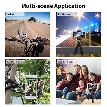 APEXEL Phone Photography Kit Flexible Phone Tripod, 4 in 1 Lens Set,18X Telephoto Lens, Fisheye, Macro & Wide Angle Lens for iPhone 12/11//XS Max/XR/XS/X 8 7 Plus Samsung OnePlus