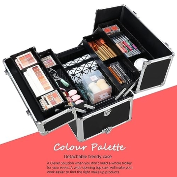 Yaheetech Rolling Makeup Train Case - Stylish & Durable