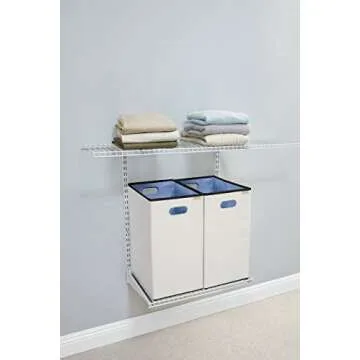 Rubbermaid 4D06 Configurations 23-Inch Foldable Laundry Hamper, White