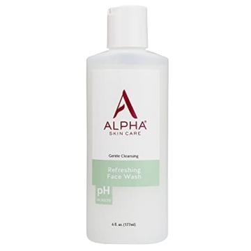 Alpha Skin Care Refreshing Face Wash | Anti-Aging Formula | Citric Alpha Hydroxy Acid (AHA) | Gently Cleanses, Purifies, Tones & Restores Ideal PH | For All Skin Types | 6 Fl Oz