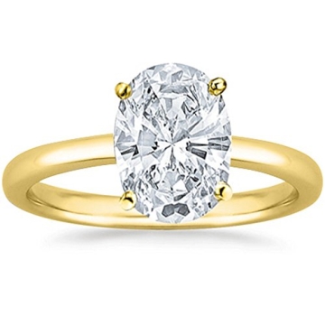 Houston Diamond District 14K Yellow Gold 1/2 Carat Lab Grown Diamond Engagement Ring
