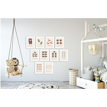 Woodland Counting Cards for Kids - Nature Art Decor Set