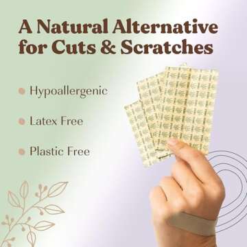 FEBU Organic Bamboo Fabric Bandages | PFAS Free | Flexible & Latex Free | Compostable | 200 Count Bulk Variety Pack