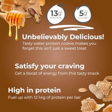 Power Crunch Protein Wafer Bars, High Protein Snacks with Delicious Taste, Peanut Butter Honey, 1.4 ...