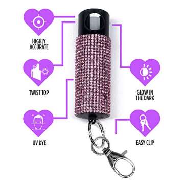 Bling It On Pepper Spray Keychain for Stylish Self-Defense