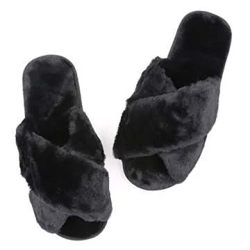 Ehoomely Women's Fuzzy Slippers - Soft & Stylish Comfort