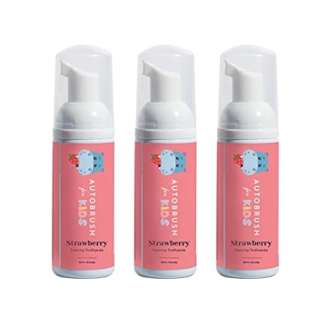 autobrush Kids Fluoride-Free Foaming Toothpaste Strawberry Flavor for Electric or U-Shaped Toothbrus...