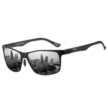 DUCO Square Polarized Sunglasses Lightweight Carbon Fiber UV400