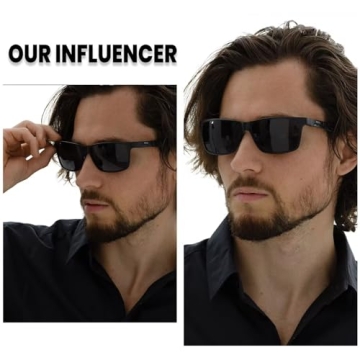 DUCO Square Polarized Sunglasses Lightweight Carbon Fiber UV400