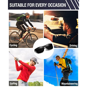 DUCO Square Polarized Sunglasses Lightweight Carbon Fiber UV400