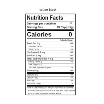 DAK's Spices Italian Blast Seasoning Blend | 100% Salt & Sugar Free Spice | Premium & Healthy Seasoning | MSG Free, Preservative Free, Potassium Chloride Free | Low Carb & Keto Friendly | Perfect for Clean Eating & Adding Flavor to Recipes | 1.5 oz