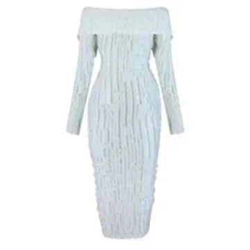 Elegant Women's Off Shoulder Dress 2024 for Parties