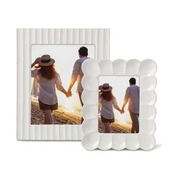 Lenox French Perle Scallop 5X7 Frame, 1 Count, White