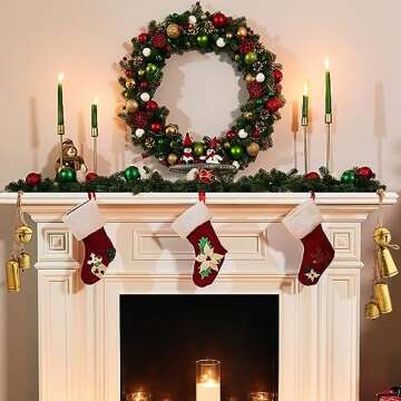 Fiada 8 Pcs Christmas Bells Set Harmony Jingle Bells Cow Bells Vintage Christmas Bell Decor Decorative Bells Oversized Christmas Ornaments Rustic Vintage Christmas Bell Decor