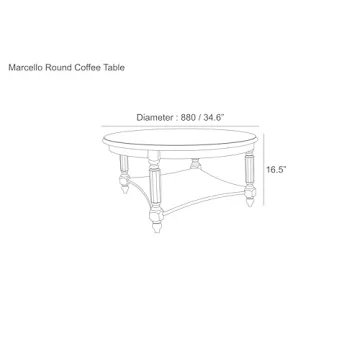 Galano Marcello Round Coffee Table with Storage and Style