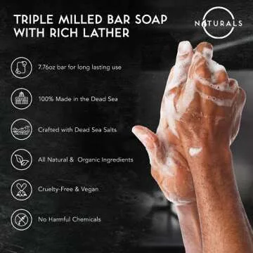 O Naturals 5PC Mens Soap Gift Sets, Gifts for Men, Organic Bar Soap for Men, Mens Gift Set Exfoliating Soap Cedarwood & Mint, Mens Bar Soap in Citrus, Olive Oil, African Black Soap, Soap Gifts For Men