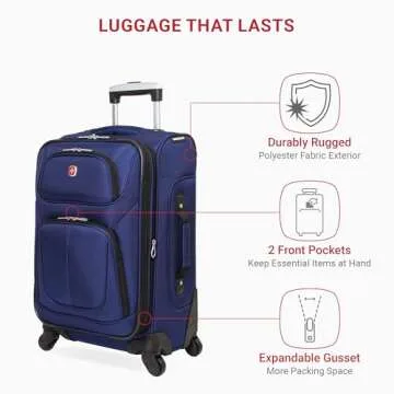 SwissGear Sion Expandable Carry-On Luggage in Blue