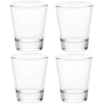 BCnmviku Shot Glass Set - 4 Heavy Base Glasses
