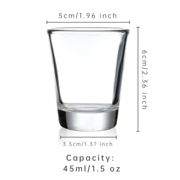 BCnmviku Shot Glass Set - 4 Heavy Base Glasses
