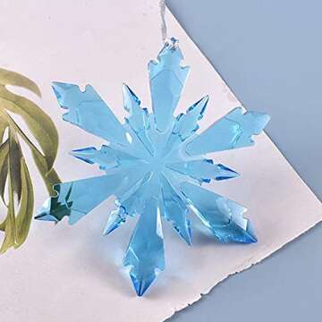 cdbz Snowflake Silicone Resin Casting Mold,3D Snowflake Silicone Resin Mold,Christmas Resin Molds,Resin Mold Snowflake for Jewelry Pendant,DIY Xmas for Resin Epoxy Winter Home Decoration 2PC