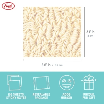 Genuine Fred Ramen Notes - Fun Sticky Note Pad for Gifts