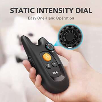 DOG CARE Dog Training Collar with Remote - Rechargeable Training Collar for Small Medium Large Dogs with Beep, Vibration, and Shock Training Modes, Rainproof E-Collar with Security Lock