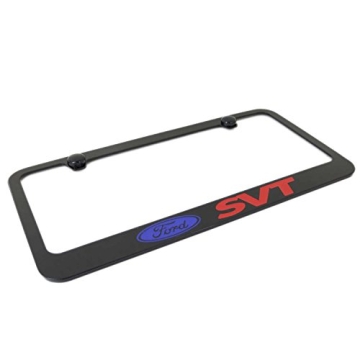 Stylish Black Fill License Plate Frame for Ford SVT