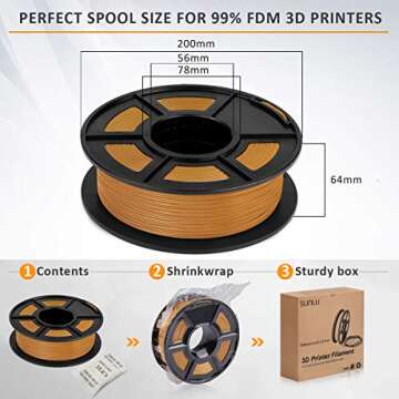 SUNLU PLA Plus Filament – 1KG Premium Quality 3D Printing