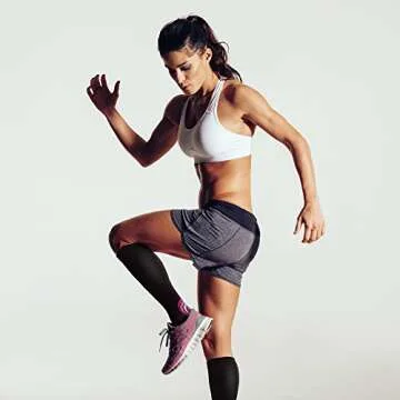 Compression Socks for Men & Women - Anti DVT Varicose Vein Stockings - Running - Shin Splints Calf Support - Flight Travel - S/M