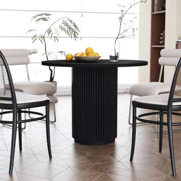 Round Dining Table Modern Wood Kitchen Table for Dining Room Leisure Coffee Table