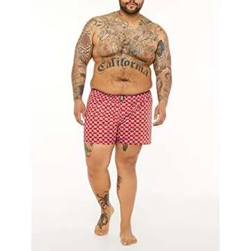 Savage X Fenty, Men's, Savage X Boxers, Henna Red Monogram Print, M