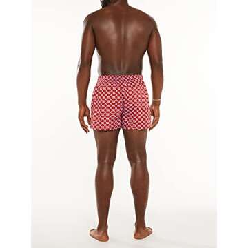 Savage X Fenty, Men's, Savage X Boxers, Henna Red Monogram Print, M