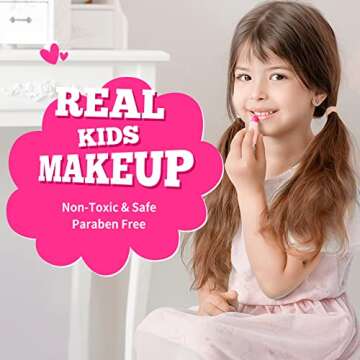 ULOveme Kids Washable Makeup Kit - Safe Fun for Girls