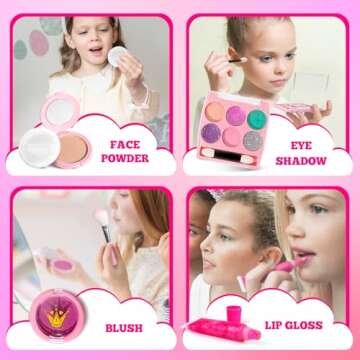 ULOveme Kids Washable Makeup Kit - Safe Fun for Girls
