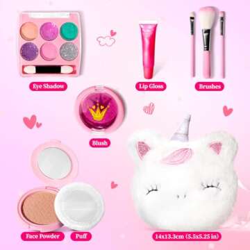 ULOveme Kids Washable Makeup Kit - Safe Fun for Girls