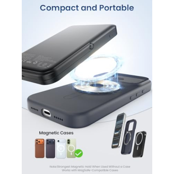 Versatile MagSafe Charger with Foldable Stand and Fast Charging