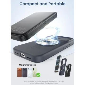 Versatile MagSafe Charger with Foldable Stand and Fast Charging