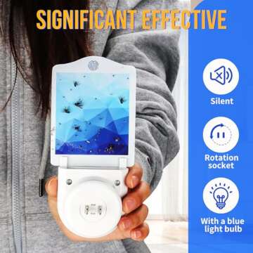 Flying Insect Trap with Blue Light for Indoor Use