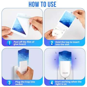 Flying Insect Trap with Blue Light for Indoor Use