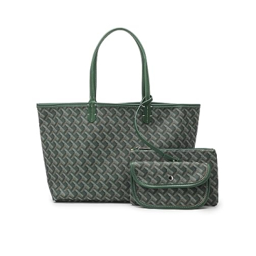 Stylish Women's Puffer Tote Handbags 3-piece Set in Green