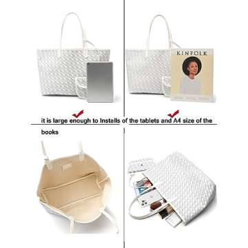 Stylish Women's Puffer Tote Handbags 3-piece Set in Green