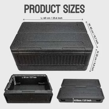 YUANHAO Black Flip Down Top Loading EPP Insulated Food Pan Carrier, 8" Deep Full-Size Pan Max Capacity
