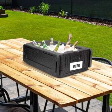 YUANHAO Black Flip Down Top Loading EPP Insulated Food Pan Carrier, 8" Deep Full-Size Pan Max Capacity