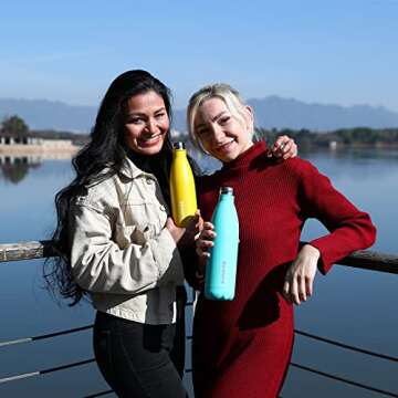 17oz Insulated Steel Water Bottle Keep Drinks Cold & Hot