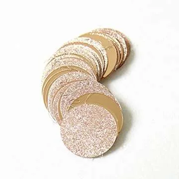Decor365 Champagne Gold Birthday Decorations Glitter Dot Garland Circle Streamers Banner Backdrop Baby Showers Bridal Showers Christmas New Year Eve Anniversaries Graduations Holiday Parties Decor